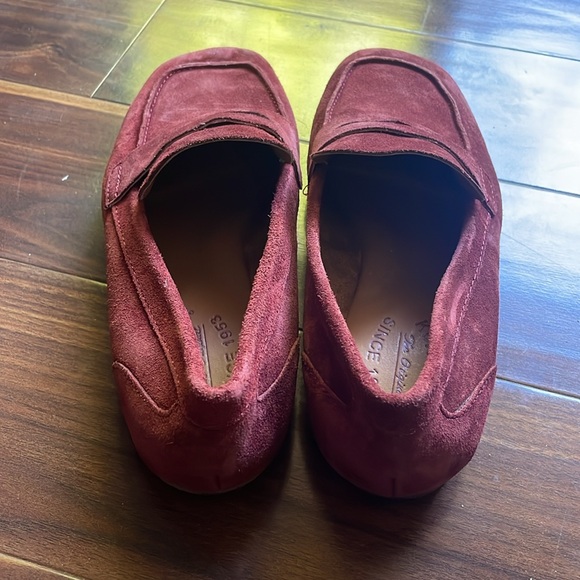 Kork-Ease Womens Size 7 Pisa Dark Red Suede Slip On Penny Loafers Shoes - Picture 5 of 8